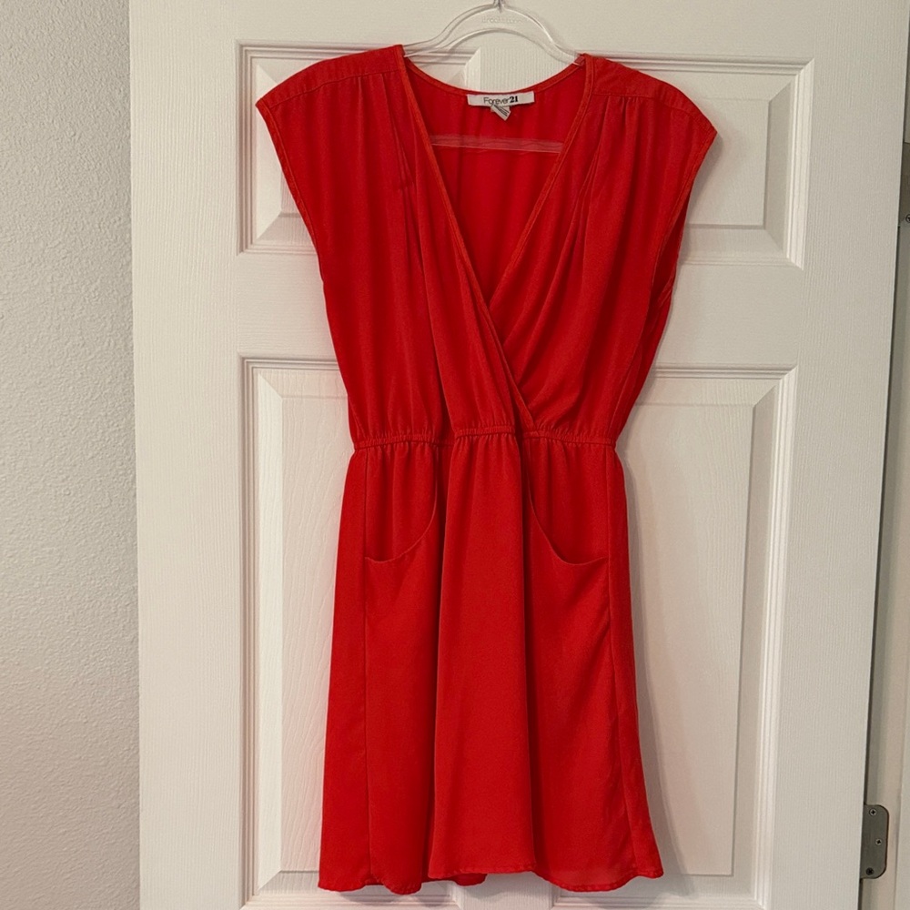 Forever 21 pink/red Mini Dress with Pockets